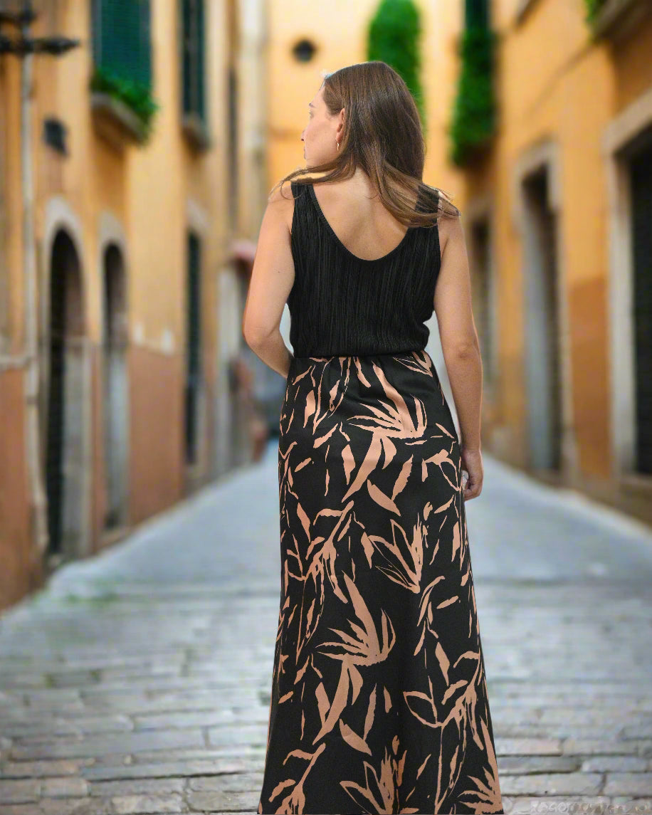Black Floral skirt