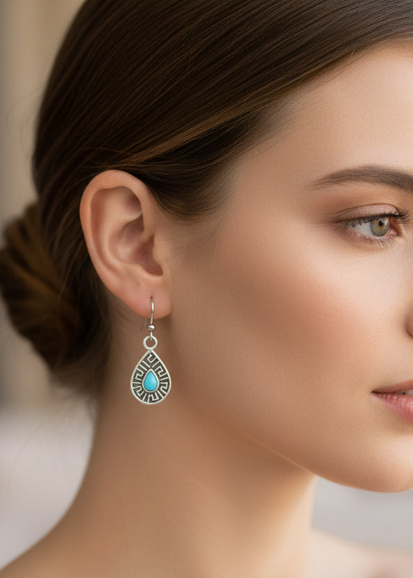 Meandros Drop Earring