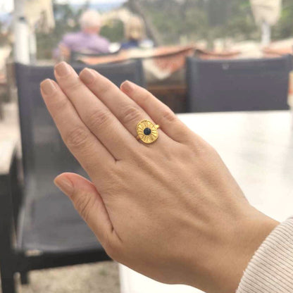 Black dot ring