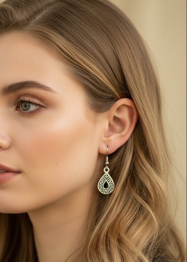 Meandros Drop Earring