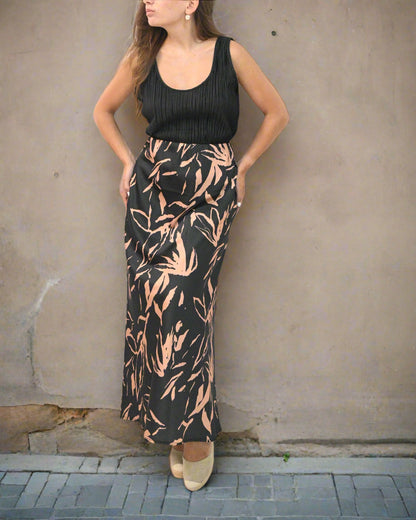 Black Floral skirt
