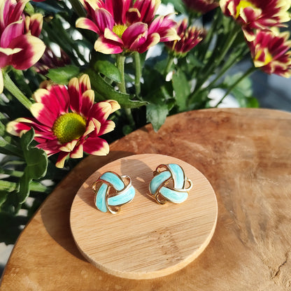 Aqua knot Earrings