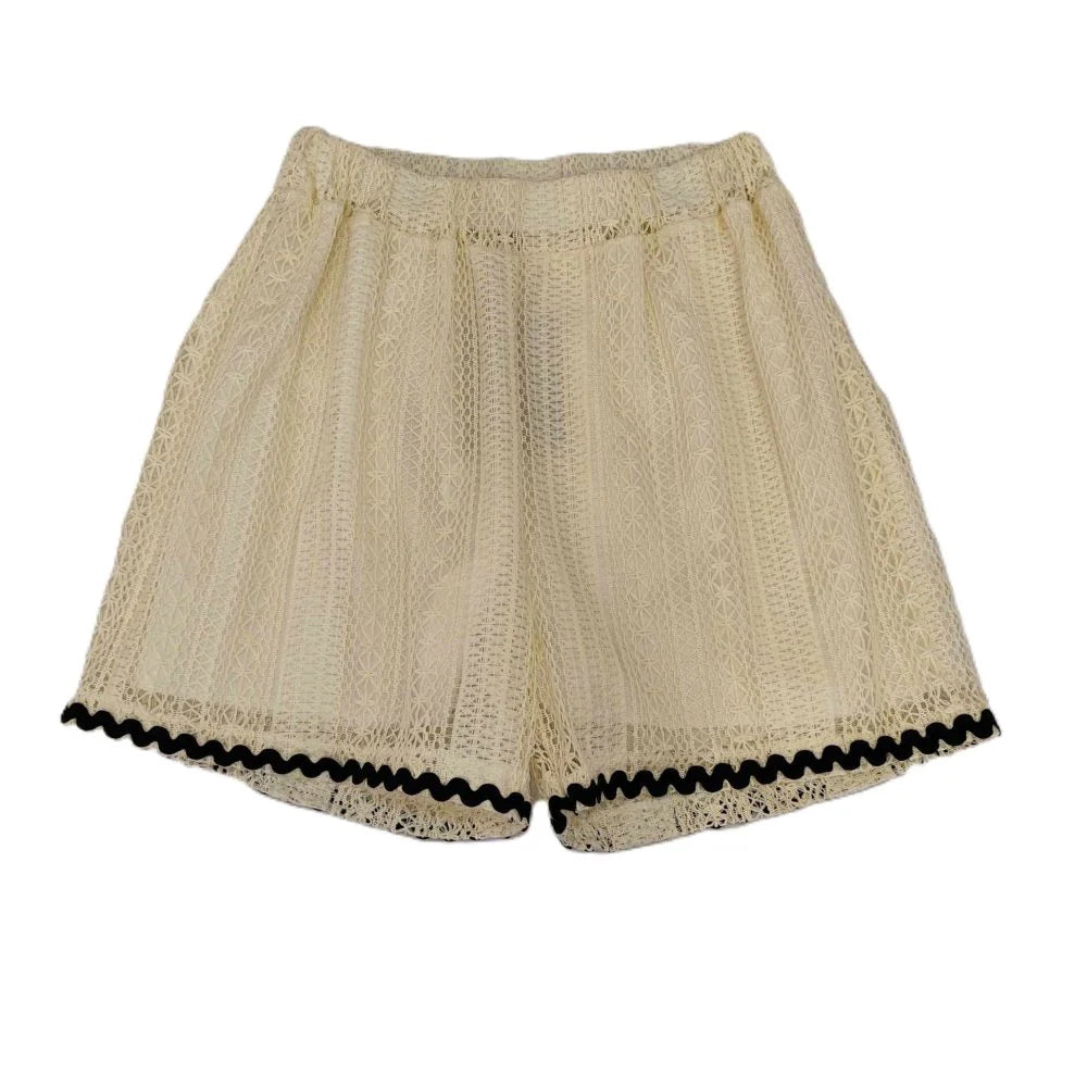 Shorts Κέντημα Εκρού
